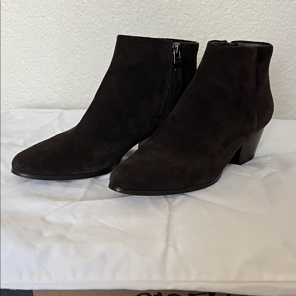 Banana Republic Espresso Suede Ankle Booties
